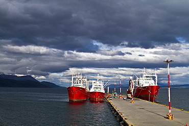 Views of the town of Ushuaia, Argentina