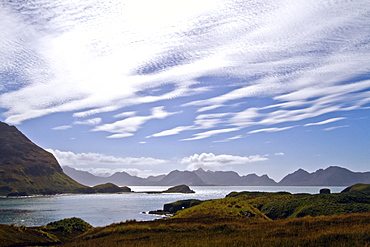 Views of Fortuna Bay on the northern coast of South Georgia, Southern Ocean