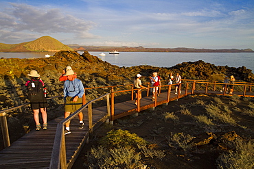 Guests from the Lindblad Expedition ship National Geographic Endeavour in the Galapagos Islands, Ecuador