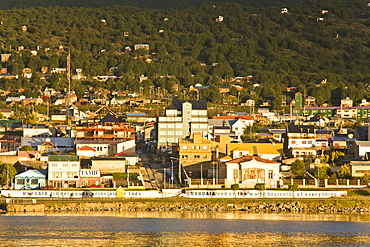 Late afternoon light on the town of Ushuaia, Argentina