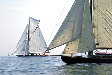 Yachts. Classic Boats, Sailing River Dart, Dartmouth, Devon.