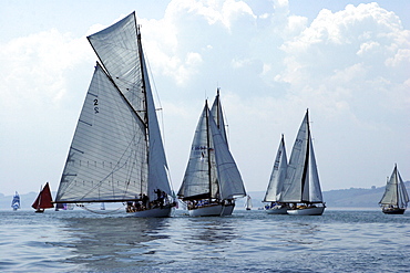 Yachts. Classic Boats, Sailing River Dart, Dartmouth, Devon.