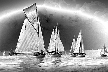 Yachts. Classic Boats, Sailing River Dart, Dartmouth, Devon.