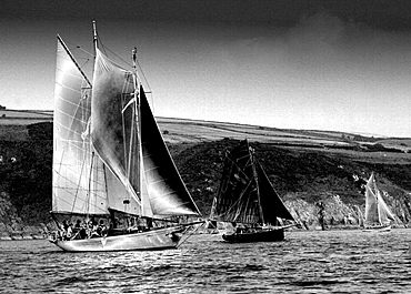 Yachts. Classic Boats, Sailing River Dart, Dartmouth, Devon.