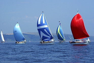 Yachts. Classic Boats, Sailing River Dart, Dartmouth, Devon.