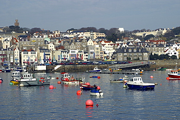 ST Peters Port Harbor. Channel Islands.