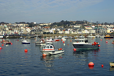 ST Peters Port Harbor. Channel Islands.