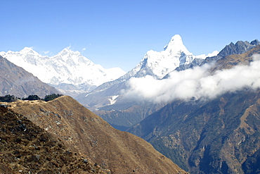 Ama Dablam. Mountains of Nepal, from Everest Trail.