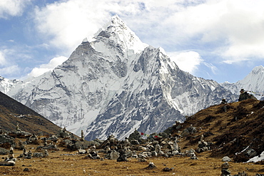 Mountains of Nepal, from Everest Trail. Nepal