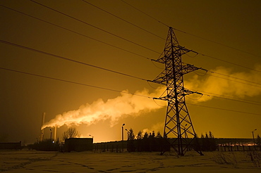 Steam from heating plant, Tartu, Tartumaa, Estonia