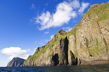 Towering sea cliffs near Vestmanna, Streymoy, Faroe Islands