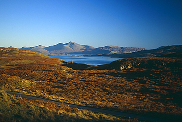 View of Ulva Ferry and Ben More, Isle of Mull. Hebrides, Scotland 