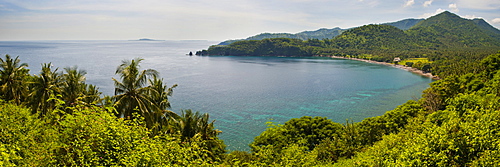 Magsit Bay panorama, Lombok, Indonesia, Southeast Asia, Asia