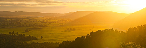 Westland National Park sunset, UNESCO World Heritage Site, West Coast of South Island, New Zealand, Pacific 