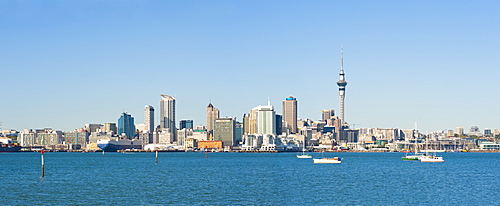 Panorama of the Auckland city skyline, Auckland, North Island, New Zealand, Pacific