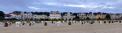 Villas, Baltic Sea Beach, Bansin, Mecklenburg-Western Pomerania, Germany