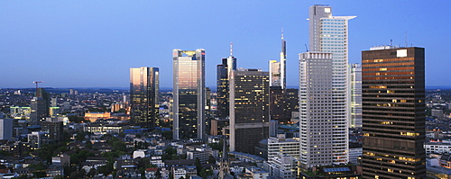 Bank quarter, skyline, Frankfurt am Main, Hesse, Germany