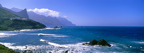 Taganana, village, Macizo de Anaga, Anaga Mountains and cliffs, coastline, Tenerife, Canary Islands, Atlantic Ocean, Spain