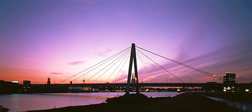 Bridge over River Rhine, Duesseldorf, Germany