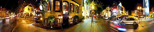 Panoramic of Street in Yorkville, Toronto, Ontario