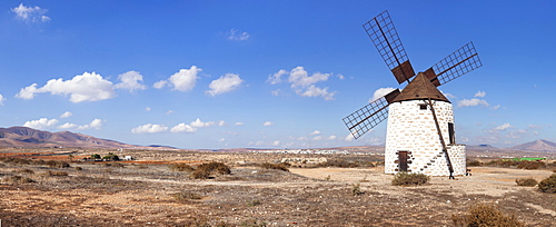 Windmill, Valles de Ortega, Fuerteventura, Canary Islands, Spain, Atlantic, Europe 