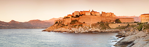 Citadel at sunset, Calvi, Balagne, Corsica, France, Mediterranean, Europe 