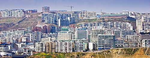 New town built to re-home Chinese communities as part of Three Gorges dam project, Yangze River, China