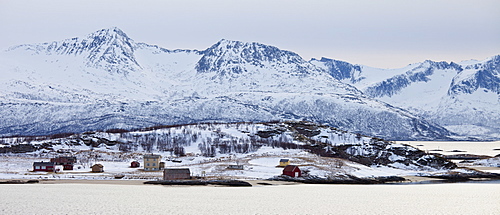 Hamlet on Kvaloya Island near Sommeroy in Arctic Circle Northern Norway