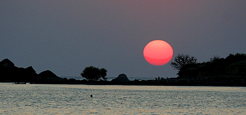 India sunset at palolem, goa.