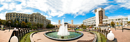 Panorama of the Station Square in Kharkiv, Ukraine, Europe