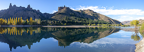 Panoramic of Lake in Baroloche, San Carlos de Bariloche, Patagonia, Argentina, South America