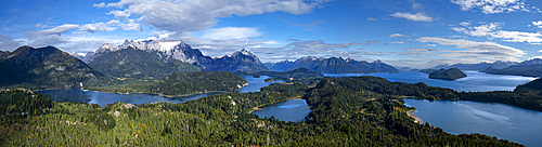 Panoramic view of Cerro Campanario, Bariloche, Patagonia, Argentina, South America