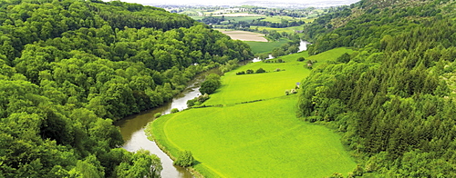 The River Wye and Wye Valley from Symonds Yat rocks, Herefordshire, England, United Kingdom, Europe