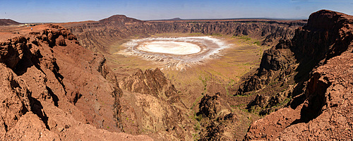 Wahban Crater (caldera) in Hejaz Mountains northeast of Jeddah, Saudi Arabia, Middle East