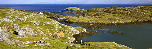 Deserted crofts, township of Manish, Isle of Harris, Outer Hebrides, Scotland, United Kingdom, Europe