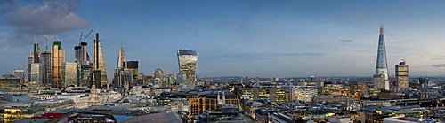 City panorama from St. Pauls, City of London, London, England, United Kingdom, Europe