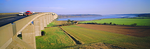 Bridge over the River Orwell, Essex/Suffolk border, England