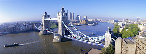 River Thames and Tower Bridge, London, England, UK, Europe