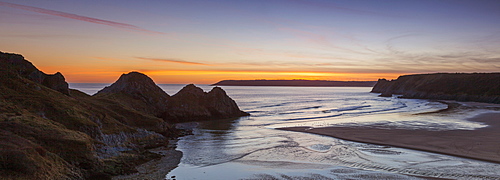 Three Cliffs Bay, Gower, Wales, United Kingdom, Europe 