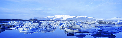 Jokulsarlon glacial lagoon, Vatnajokull ice cap, south Iceland, Iceland, Polar Regions