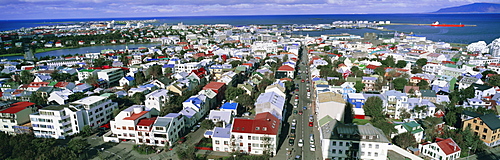 View over Reykjavik, Iceland, Polar Regions