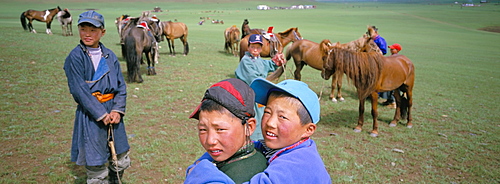 Naadam horse race, Ovorkhangai province, Mongolia, Central Asia, Asia