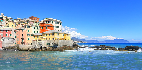 The old fishing village of Boccadasse, Genoa, Liguria, Italy, Europe