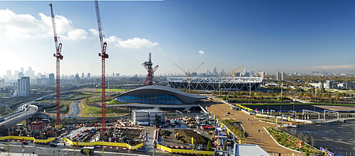 Panoramic view of London from the 12th floor at Staybridge Suites London-Stratford City, London, England, United Kingdom, Europe