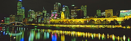 Melbourne skyline at night