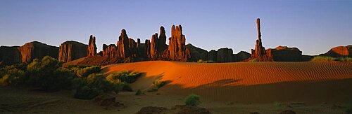 Rock formation in an arid landscape, Monument Valley, Arizona, USA