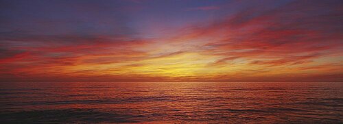 Sunset over a sea, Gulf of Mexico, Venice Beach, Venice, Florida, USA