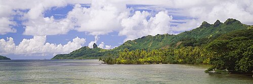 Clouds over an island, Huahine, French Polynesia