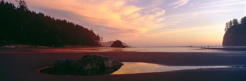 Beach at dusk, Olympic National Park, Washington State, USA