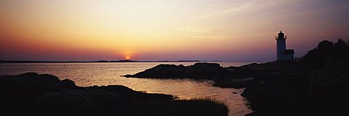 Sunset, Cape Ann Lighthouse, Gloucester, Massachusetts, USA